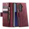 CASEME For Samsung Galaxy Z Fold7 Case RFID Blocking Wallet Calf Texture Vegan Leather Flip Cover