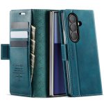 CASEME For Samsung Galaxy Z Fold7 Case RFID Blocking Wallet Calf Texture Vegan Leather Flip Cover