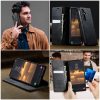 6601178057B-12 CASEME For Samsung Galaxy S25 FE Case RFID Blocking Wallet Calf Texture Vegan Leather Flip Cover