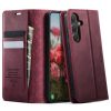 6601178057D-1 CASEME For Samsung Galaxy S25 FE Case RFID Blocking Wallet Calf Texture Vegan Leather Flip Cover