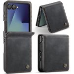 CASEME For Samsung Galaxy Z Flip7 Case RFID Blocking Wallet Calf Texture Vegan Leather Flip Cover