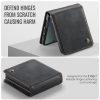 CASEME For Samsung Galaxy Z Flip7 Case RFID Blocking Wallet Calf Texture Vegan Leather Flip Cover
