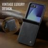 CASEME For Samsung Galaxy Z Flip7 Case RFID Blocking Wallet Calf Texture Vegan Leather Flip Cover