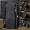 6601178890B-7 CASEME For Samsung Galaxy S25 FE Case 2-in-1 Detachable Magnetic Zipper Wallet Vegan Leather Flip Cover