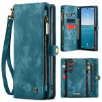CASEME For Samsung Galaxy S25 FE Case 2-in-1 Detachable Magnetic Zipper Wallet Vegan Leather Flip Cover