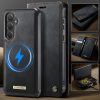 6601178896A-4 CASEME Samsung Galaxy S25 FE Case 2-in-1 Magnetic Detachable Wallet Vegan Leather Flip Cover