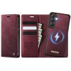 6601178896C-1 CASEME Samsung Galaxy S25 FE Case 2-in-1 Magnetic Detachable Wallet Vegan Leather Flip Cover