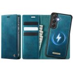 CASEME Samsung Galaxy S25 FE Case 2-in-1 Magnetic Detachable Wallet Vegan Leather Flip Cover