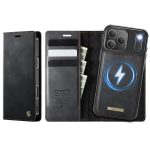 CASEME iPhone 17 Pro Case 2-in-1 Detachable Wallet Vegan Leather Flip Cover - Compatible with MagSafe