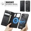 CASEME iPhone 17 Pro Case 2-in-1 Detachable Wallet Vegan Leather Flip Cover - Compatible with MagSafe