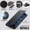 CASEME iPhone 17 Pro Case 2-in-1 Detachable Wallet Vegan Leather Flip Cover - Compatible with MagSafe
