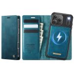 CASEME iPhone 17 Pro Case 2-in-1 Detachable Wallet Vegan Leather Flip Cover - Compatible with MagSafe