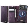 CASEME iPhone 17 Pro Case 2-in-1 Detachable Wallet Vegan Leather Flip Cover - Compatible with MagSafe