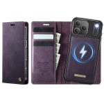 CASEME iPhone 17 Pro Case 2-in-1 Detachable Wallet Vegan Leather Flip Cover - Compatible with MagSafe