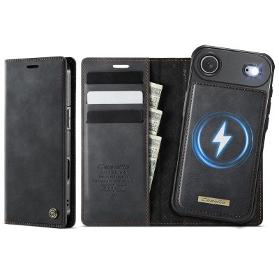 CASEME iPhone Air Case 2-in-1 Detachable Wallet Vegan Leather Flip Cover - Compatible with MagSafe