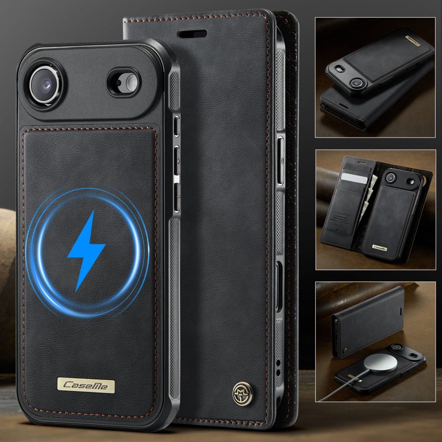 CASEME iPhone Air Case 2-in-1 Detachable Wallet Vegan Leather Flip Cover - Compatible with MagSafe
