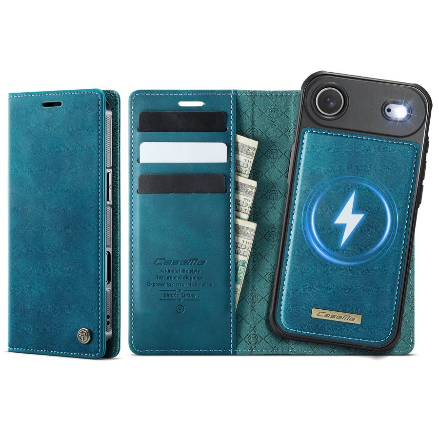 CASEME iPhone Air Case 2-in-1 Detachable Wallet Vegan Leather Flip Cover - Compatible with MagSafe