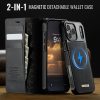 CASEME iPhone 17 Pro Max Case 2-in-1 Detachable Wallet Vegan Leather Flip Cover - Compatible with MagSafe