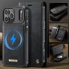 CASEME iPhone 17 Pro Max Case 2-in-1 Detachable Wallet Vegan Leather Flip Cover - Compatible with MagSafe