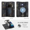 CASEME For iPhone 17 Case 2-in-1 Detachable Magnetic Zipper Wallet Vegan Leather Flip Cover