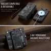 CASEME For iPhone Air Case 2-in-1 Detachable Magnetic Zipper Wallet Vegan Leather Flip Cover