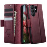 CASEME For Samsung Galaxy S26 Ultra Case RFID Blocking Wallet Calf Texture Vegan Leather Flip Cover