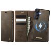 6601201987A-1 CASEME Samsung Galaxy S26 Case 2-in-1 Magnetic Detachable Wallet Vegan Leather Flip Cover