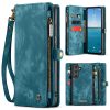 6601202013A-1 CASEME For Samsung Galaxy S26 Case 2-in-1 Detachable Magnetic Zipper Wallet Vegan Leather Flip Cover
