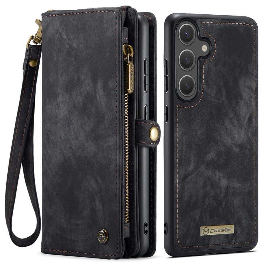 6601202013B-2 CASEME For Samsung Galaxy S26 Case 2-in-1 Detachable Magnetic Zipper Wallet Vegan Leather Flip Cover