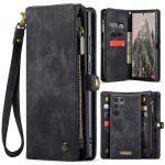 CASEME For Samsung Galaxy S26 Ultra Case 2-in-1 Detachable Magnetic Zipper Wallet Vegan Leather Flip Cover