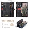 6601202017B-3 CASEME For Samsung Galaxy S26 Ultra Case 2-in-1 Detachable Magnetic Zipper Wallet Vegan Leather Flip Cover