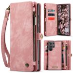 CASEME For Samsung Galaxy S26 Ultra Case 2-in-1 Detachable Magnetic Zipper Wallet Vegan Leather Flip Cover