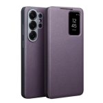 QIALINO For Samsung Galaxy S26 Ultra Wallet Case Genuine Leather Flip Phone Cover with Smart View Window
