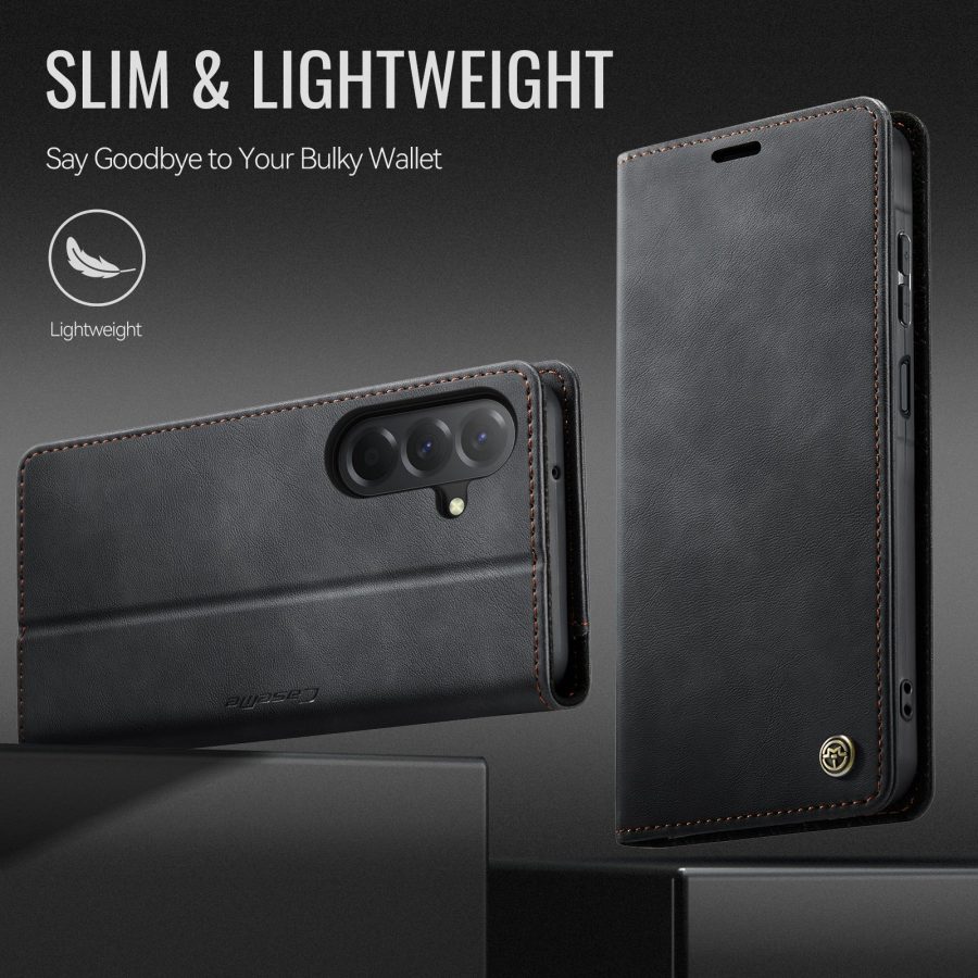 6601202959A-7 CASEME For Samsung Galaxy A57 Case RFID Blocking Wallet Calf Texture Vegan Leather Flip Cover