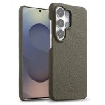 MELKCO For Samsung Galaxy S26 Ultra Case Genuine Cow Leather PC Phone Cover Magnetic Case