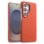 MELKCO For Samsung Galaxy S26 Ultra Case Genuine Cow Leather PC Phone Cover Magnetic Case