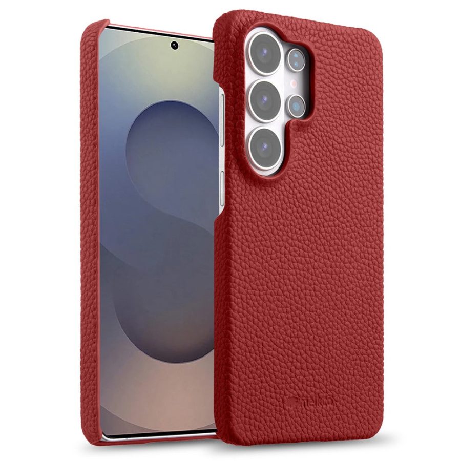 6601205461H-1 MELKCO For Samsung Galaxy S26 Ultra Case Genuine Cow Leather PC Phone Cover Magnetic Case
