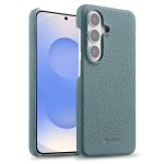 MELKCO For Samsung Galaxy S26+ Case Genuine Cow Leather PC Phone Cover Magnetic Case