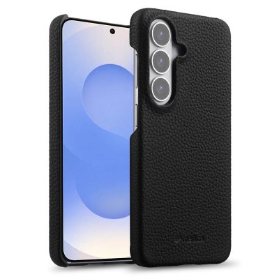 6601205463A-1 MELKCO For Samsung Galaxy S26 Case Genuine Cow Leather PC Phone Cover Magnetic Case