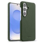 MELKCO For Samsung Galaxy S26 Case Genuine Cow Leather PC Phone Cover Magnetic Case