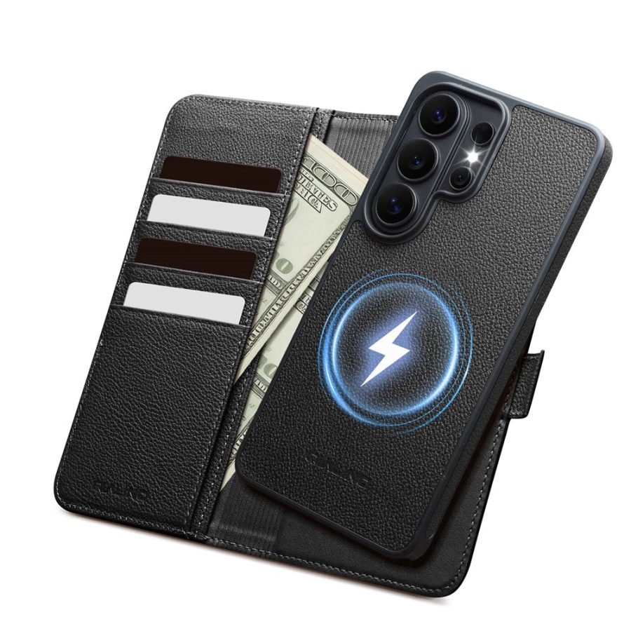 6601205638A-3_96f0679a-a035-45a5-bd48-2ac1a1e14bd2 QIALINO For Samsung Galaxy S26 Ultra Case Detachable Magnetic Wallet Genuine Leather Flip Phone Cover