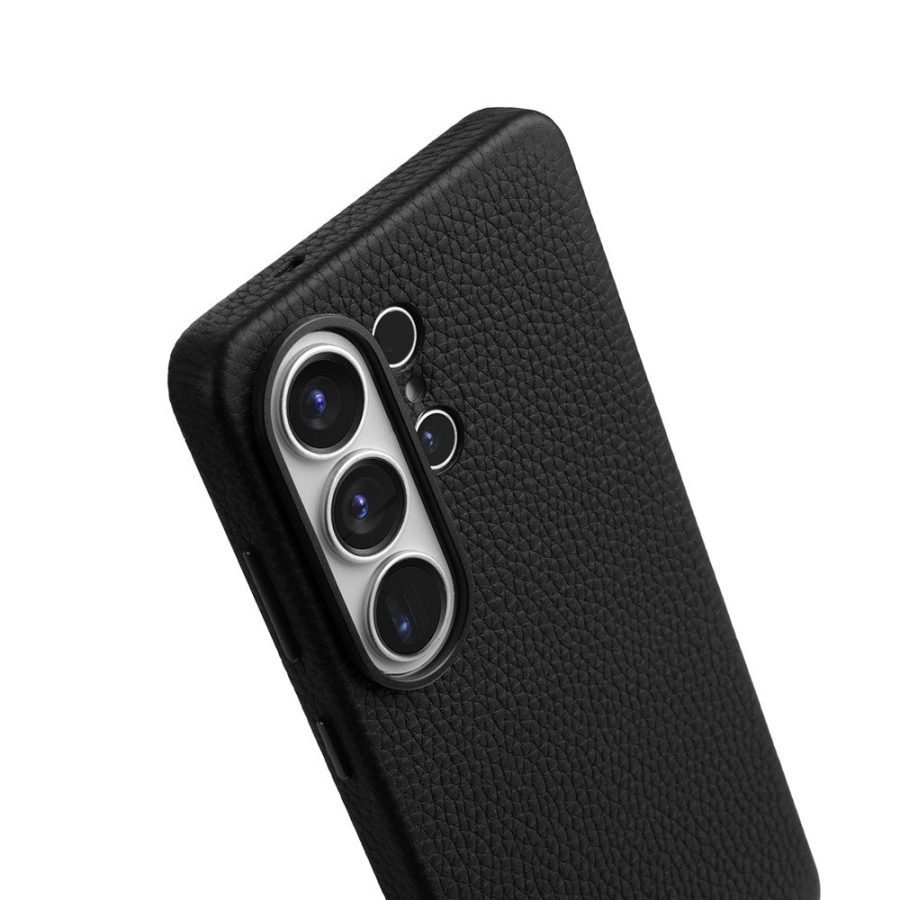 6601207161A-3 MELKCO For Samsung Galaxy S26 Ultra Magnetic Case Genuine Cow Leather - PC Phone Back Cover