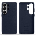 MELKCO For Samsung Galaxy S26 Ultra Magnetic Case Genuine Cow Leather - PC Phone Back Cover