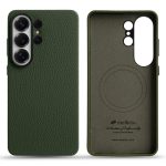 MELKCO For Samsung Galaxy S26 Ultra Magnetic Case Genuine Cow Leather - PC Phone Back Cover