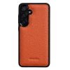 6601214250B-1 MELKCO For Samsung Galaxy S26 Case Genuine Cow Leather Coated PC Phone Cover