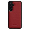 6601214250E-1 MELKCO For Samsung Galaxy S26 Case Genuine Cow Leather Coated PC Phone Cover