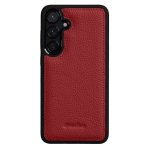 MELKCO For Samsung Galaxy S26 Case Genuine Cow Leather Coated PC Phone Cover