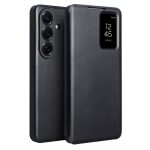 QIALINO For Samsung Galaxy S26+ Wallet Case Genuine Leather Flip Phone Cover with Smart View Window With App