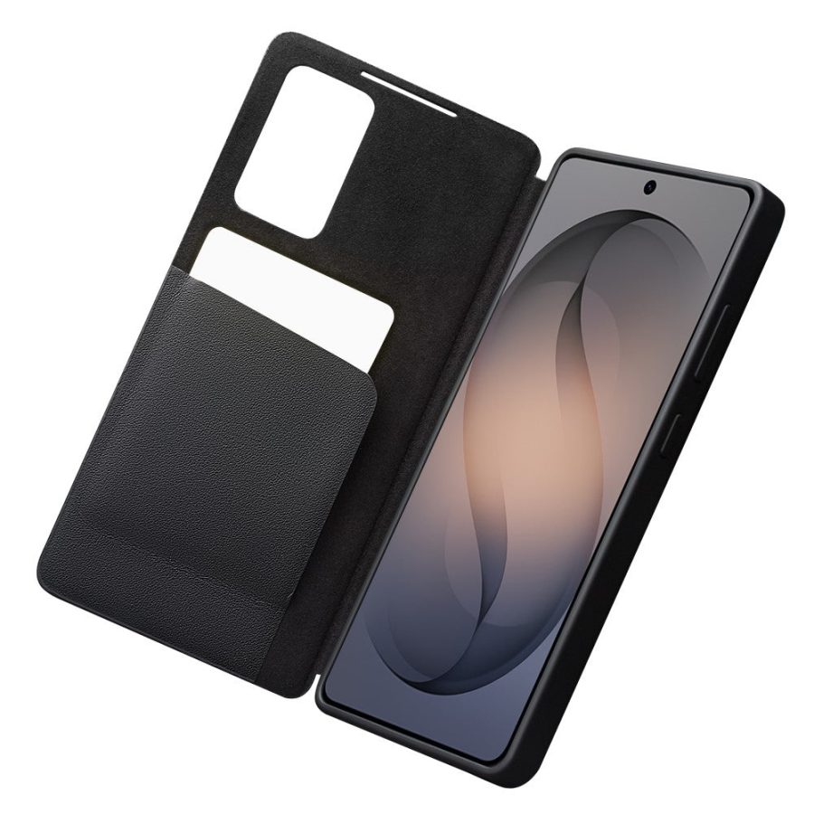 6601214444A-2 QIALINO For Samsung Galaxy S26+ Wallet Case Genuine Leather Flip Phone Cover with Smart View Window With App