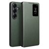 6601214444C-1 QIALINO For Samsung Galaxy S26+ Wallet Case Genuine Leather Flip Phone Cover with Smart View Window With App